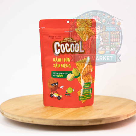 COCOOL Kokosové krekry s durianom 80g