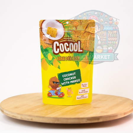 COCOOL Kokosové krekry s príchuťou  manga  80g