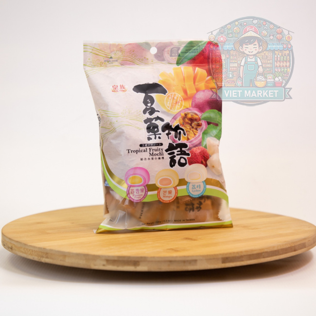 ROYAL FAMILY Mochi ryžové koláčiky s príchuťou tropického ovocia 120g
