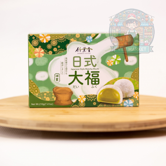 BAMBOO HOUSE Mochi ryžové koláčiky s príchuťou matcha 210g