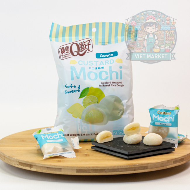 Q BRAND Custard mochi s príchuťou citrón 110g