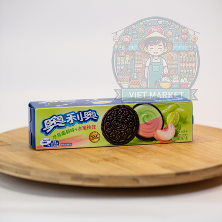 Oreo sušienky s príchuťou hrozno a broskyňa 97g