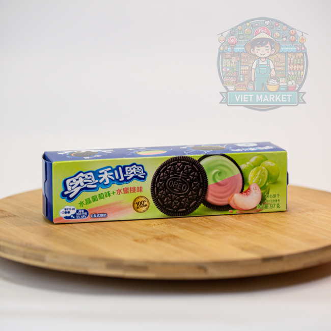 Oreo sušienky s príchuťou hrozno a broskyňa 97g