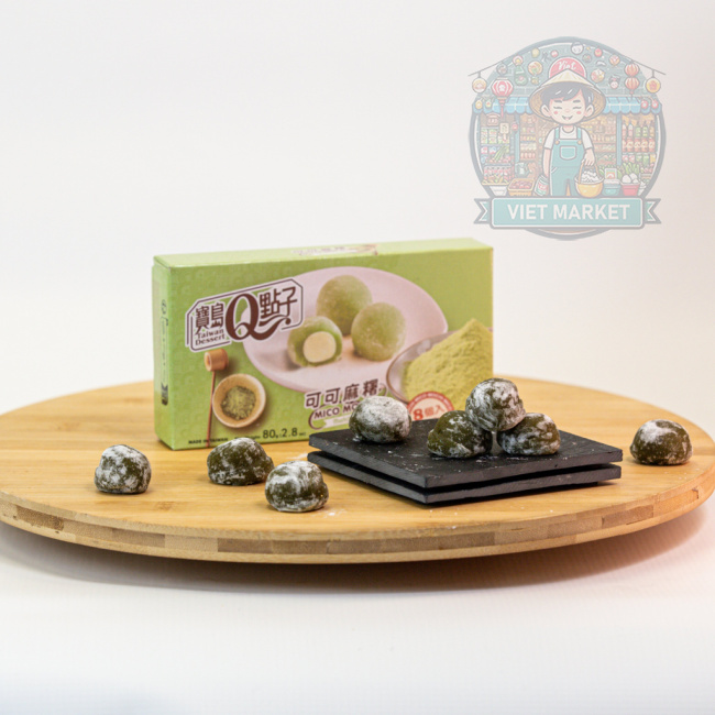 Q Brand Mochi Mico mochi s matcha príchuťou 80g