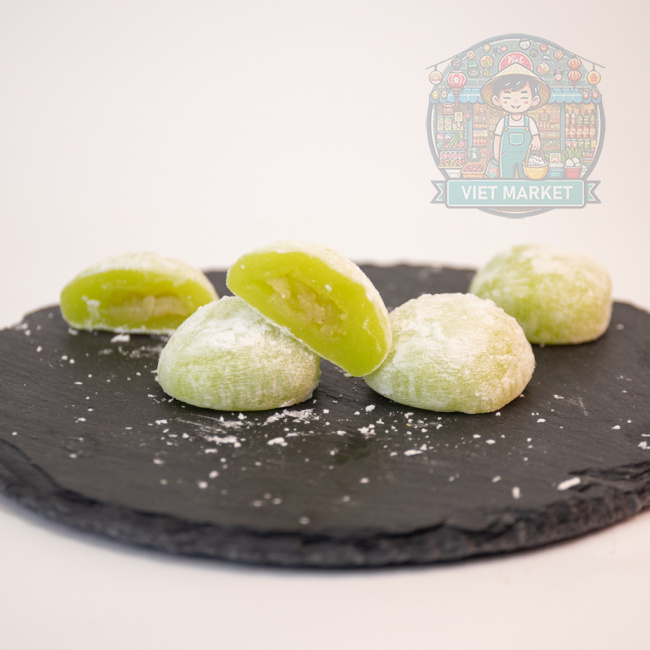 Q BRAND Custard mochi s príchuťou kiwi 168g