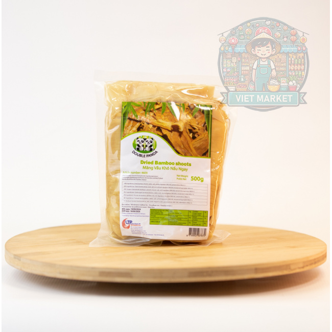 DOUBLE PANDA Sušené bambusové výhonky 500g