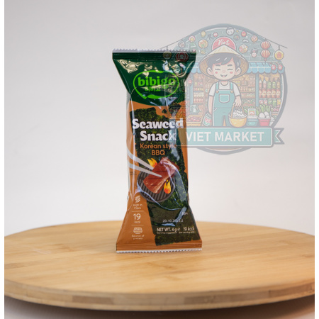 Bibigo snack z morských rias s príchuťou BBQ 4g