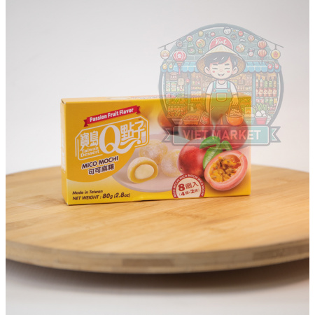 TAIWAN MOCHI Mico ryžový japonský koláčik s príchuťou marakuja 80g 