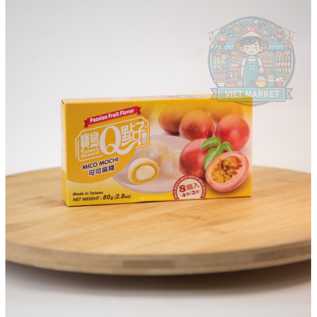 MICO MOCHI Ryžové koláčiky s príchuťou marakuja 80g 