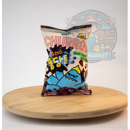 SWEET MONSTER Churros snack s príchuťou čierneho cukru 80g 