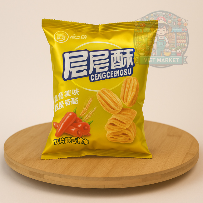 CENGCENGSU Pea pšeničný snack s pikantnou príchuťou 60g
