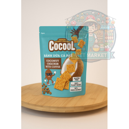 COCOOL Kokosové krekry s kávovou príchuťou 80g