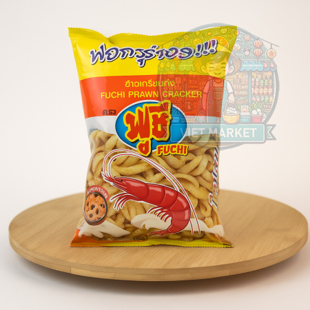 FUCHI Chrumkavé krevetové krekry s BBQ príchuťou 75g