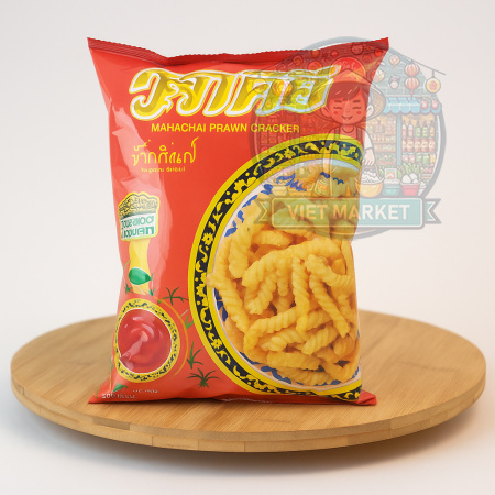 MAHACHAI Chrumkavý snack s príchuťou kreviet a paradajkovej omáčky 90g