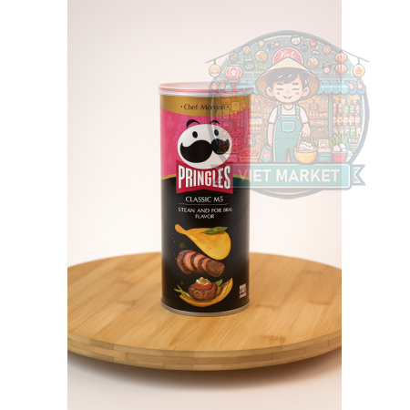 PRINGLES chipsy s príchuťou steaku a kačacej pečene 80g