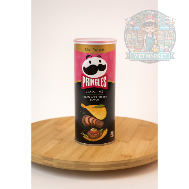 PRINGLES Chipsy s príchuťou steaku a kačacej pečene 80g