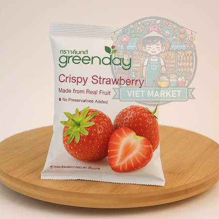 GREEN DAY Jahodové lupienky 25g