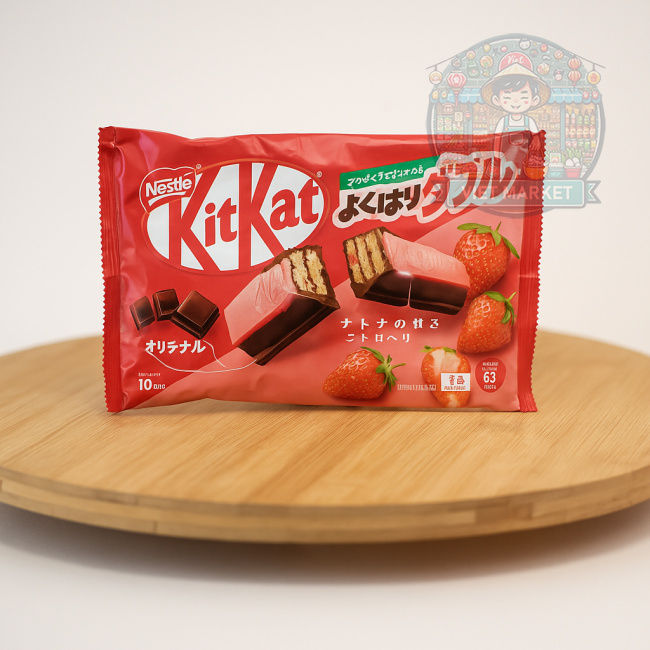 Kit Kat Mini sušienka s náplňou s dvojitou polevou s jahodovou a čokoládovou príchuťou 116g
