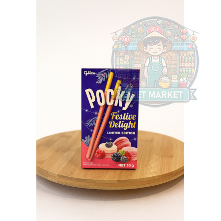 POCKY Tyčinky máčané v čokoláde s príchuťou lesného ovocia 33g