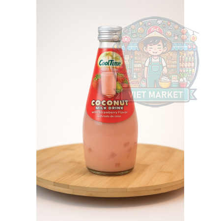 COOL TIME Nealkoholický nesýtený mliečny nápoj s príchuťou jahody 290ml