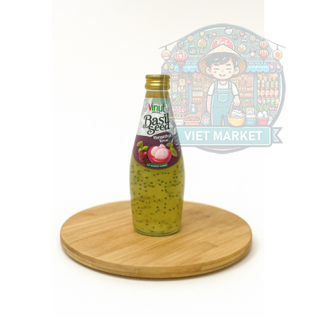 VINUT Nealkoholický nesýtený napoj z bazalkových semienok s príchuťou mangostan 290ml