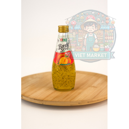 VINUT Nealkoholický nesýtený napoj z bazalkových semienok s príchuťou manga 290ml