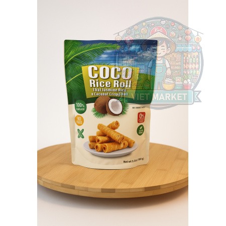 COCO Kokosové trubičky s príchuťou jasmínu a sezamových semienok 100g