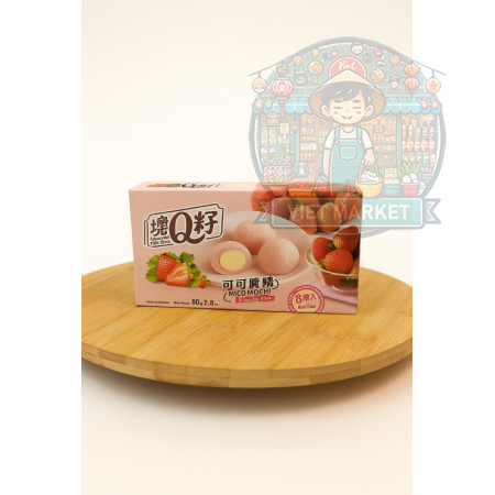MICO MOCHI Ryžové koláčiky s príchuťou jahoda 80g