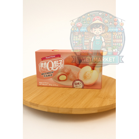 MICO MOCHI Ryžové koláčiky s príchuťou biela broskyňa 80g