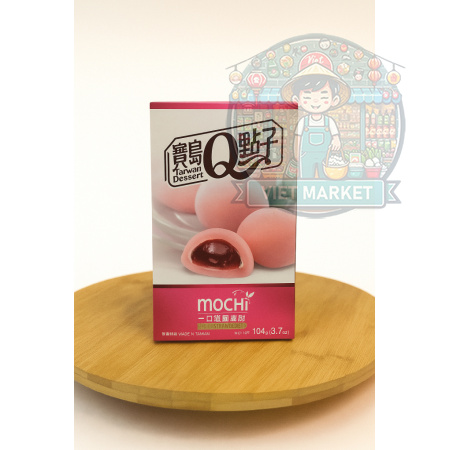 Q BRAND MOCHI ryžové koláčiky s príchuťou jahoda 104g