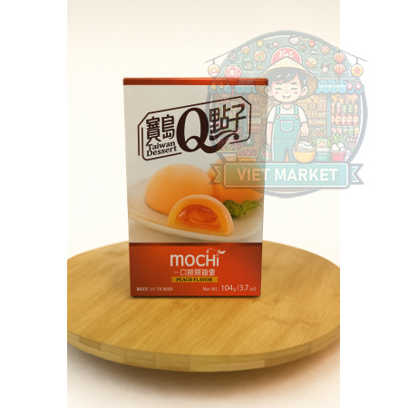 Q BRAND MOCHI ryžové koláčiky s príchuťou broskyňa 104g
