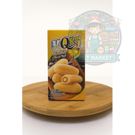 Q BRAND Mochi roll ryžové koláčiky s príchuťou bananového mlieka 150g