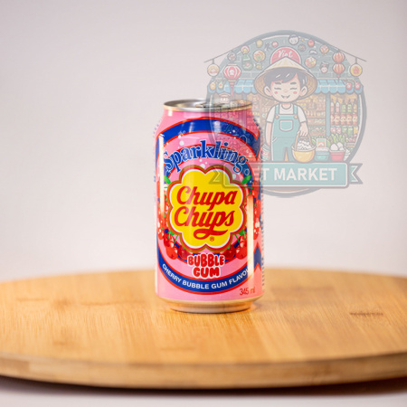 CHUPA CHUPS Bubble Gum Nealkoholický sýtený nápoj s príchuťou sladkej čerešne a žuvačky 345ml
