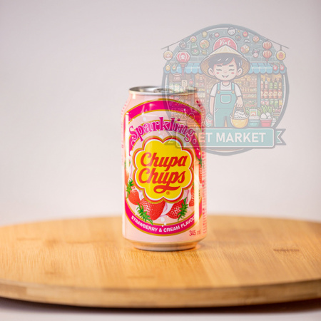 CHUPA CHUPS Nealkoholický sýtený nápoj s príchuťou jahody a smotany 345ml