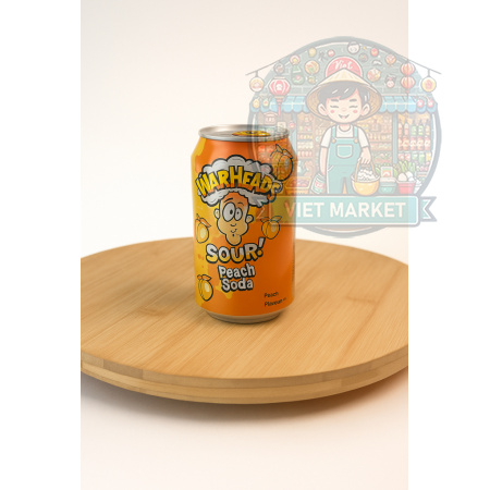 WARHEADS Nealkoholický sýtený nápoj s kyslou broskyňovou príchuťou 330ml