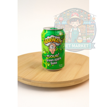 WARHEADS Nealkoholický sýtený nápoj s kyslou jablkovou príchuťou 330ml