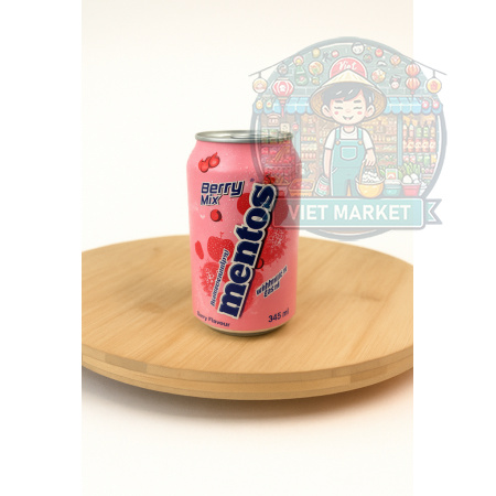 MENTOS Nealkoholický nesýtený nápoj s kúskami kokosového želé s príchuťou bobuľového ovocia 340ml
