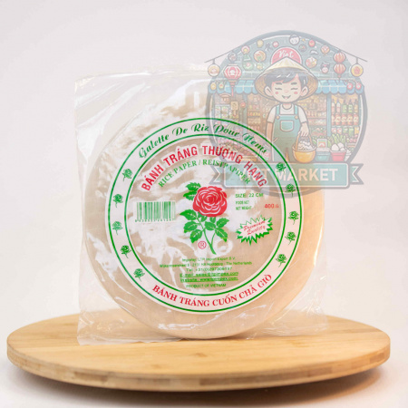 BANH TRANG THUONG HANG Okrúhly rýžový papier na čerstvé rolky s priemerom 22cm 400g