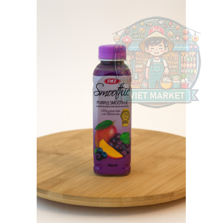 OKF Nealkoholický nesýtený nápoj smoothie s príchuťou červené hrozno, čučoriedka a mango 500ml