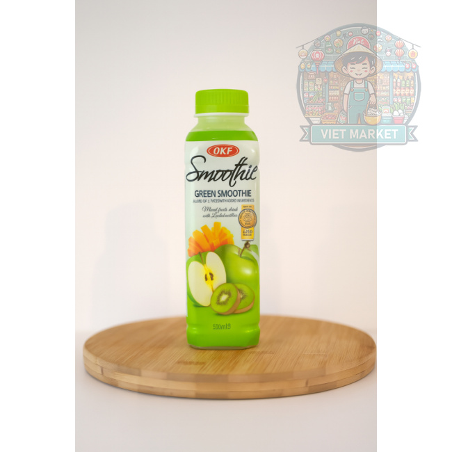 OKF Nealkoholický nesýtený nápoj smoothie s príchuťou kiwi a jablko 500ml