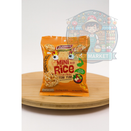 SUKANTHA Mini ryžové krekry s Tom Yum príchuťou 20g