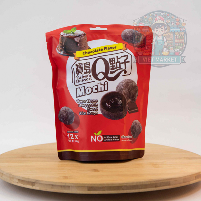 Q BRAND Mochi ryžové koláčiky s príchuťou čokolády 180g