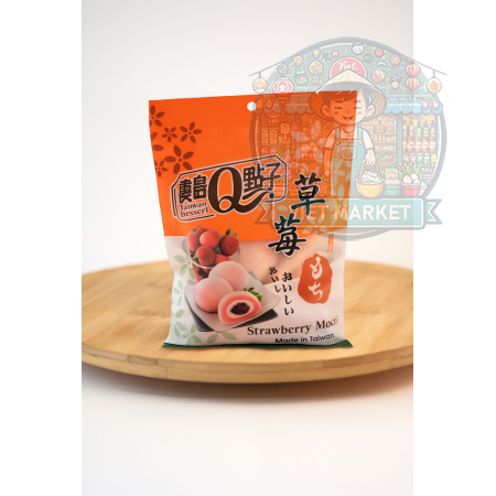 ROYAL FAMILY Q BRAND Mochi ryžové koláčiky s jahodovou príchuťou 120g
