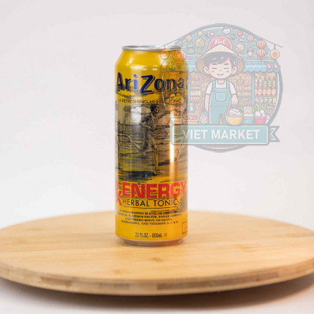 ARIZONA TONIC Nealkoholický nesýtený energetický nápoj s bylinnou príchuťou s tropickým ovocím a ženšenom 650ml