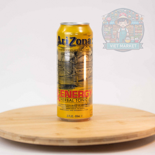 ARIZONA TONIC Nealkoholický nesýtený energetický nápoj s bylinnou príchuťou s tropickým ovocím a ženšenom 650ml