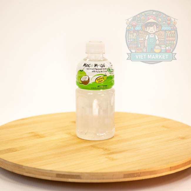 MOGU MOGU Nealkoholický nesýtený nápoj s kokosovou príchuťou a kúskami kokosového krému 320ml