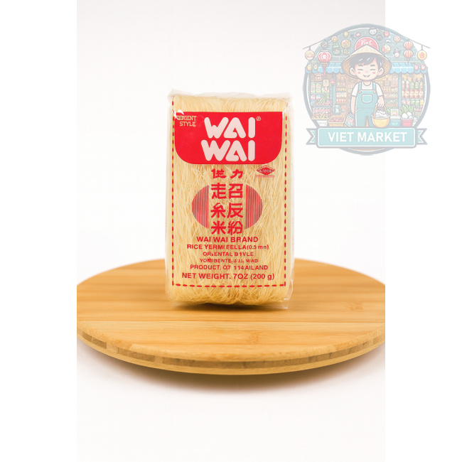 WAI WAI Ryžové sklenené rezance 0,5mm 200g
