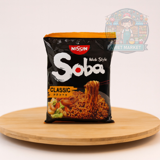 NISSIN SOBA Instantná zmes na prípravu polievky s príchuťou omáčky yakisoba na štýl wok 109g