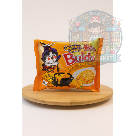 SAMYANG BULDAK QUATTRO CHEESE Instantná zmes na prípravu pikantnej kuracej polievky so syrovou Quattro príchuťou 145g