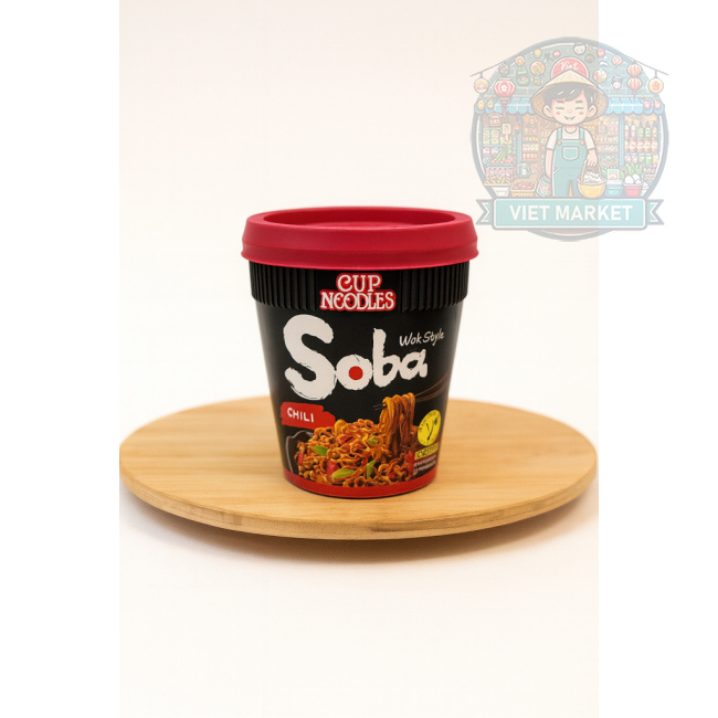 NISSIN SOBA Instantná zmes na prípravu polievky s príchuťou čili v poháriku 92g